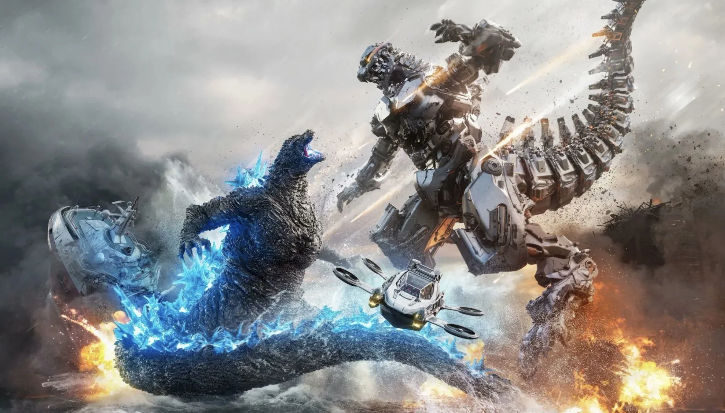 Look at Godzilla and Mechagodzilla Fighting in fresh movies from Godzilla less a ride